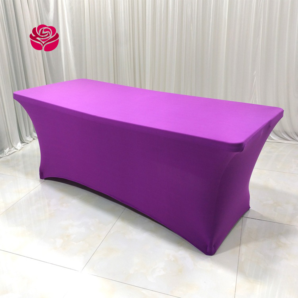 Custom 4ft 5ft 6ft 8ft Event Wedding Fitted Stretch Table Cover Mantel elástico lavable